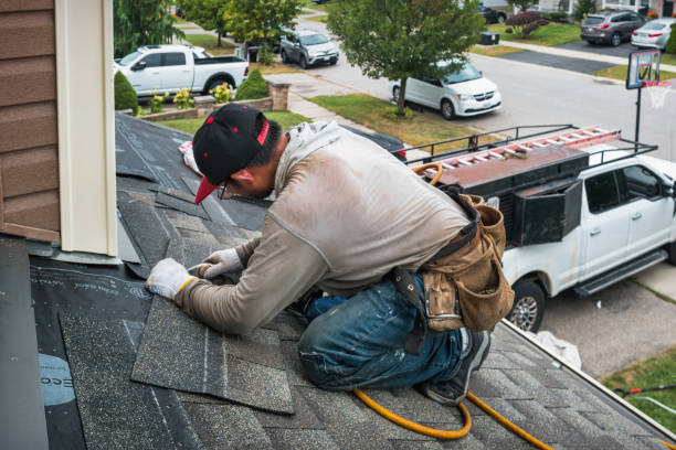 Professional Roofing technician working in Demarest, NJ